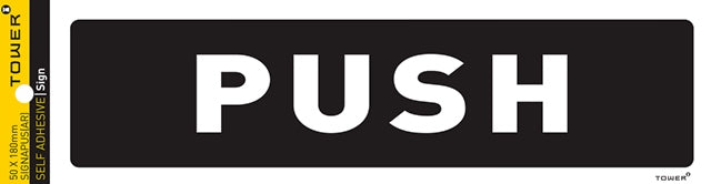 Sign Self Adhesive Push 180X50Mm