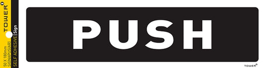Sign Self Adhesive Push 180X50Mm
