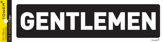 Sign Self Adhesive Gentlemen 180X50Mm