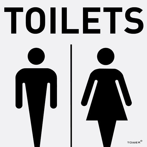 Sign Aluminium Mod-1 Unisex Toilet 150X150Mm