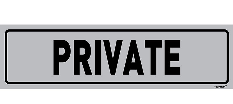 Sign Aluminium Private 180X150Mm