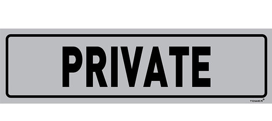 Sign Aluminium Private 180X150Mm