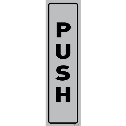 Sign Aluminium Push Vertical 180X150Mm