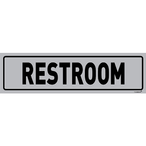 Sign Aluminium Restroom 180X150Mm