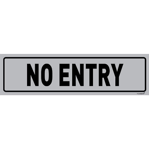 SIGN ALUMINIUM NO ENTRY 180X150MM