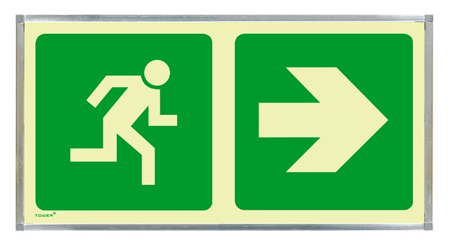 SIGN&FRAME PH/LUM MAN RUN GREEN ARW 2SD