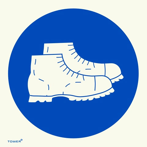 SIGN PH/LUM FOOT PROTECT 190X190MM