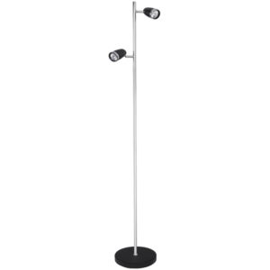 Brightstar SL019 Black and Chrome Standing Lamp with Foot Switch