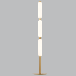 Brightstar SL403 Gold Aluminium and Opal Glass Standing Lamp with 24W LED