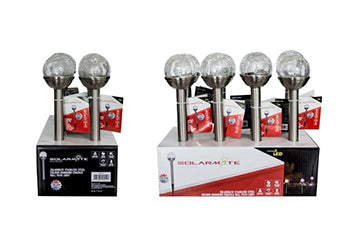 Solarmate Crackle Ball S/Steel 1Lum P/8