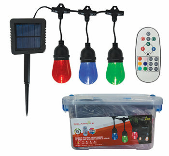 Solar Colour String Light+Remote 10 Bulb