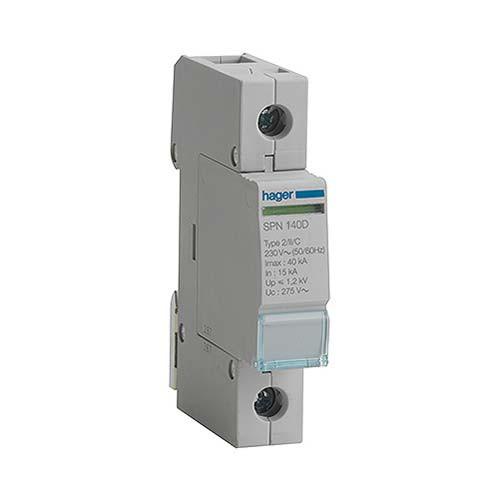 Hager 40Ka 1 Pole Class 2 Surge Arrester