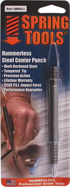 Souber Tools Spring Tool Hammerless Steel Center Punch Spring