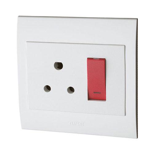 Schneider Electric S3000 Monoblock Red Dedicated Single Switched Socket Outlet