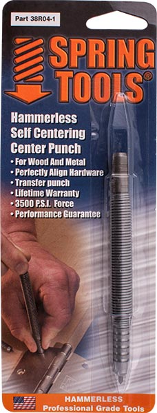 Souber Tools Spring Tool Hammerless Self Centering Center Punch Spring