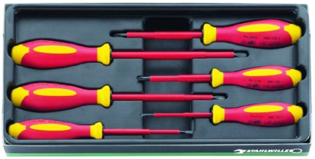 Screwdriver S/Wille Set Elec Vde 4695