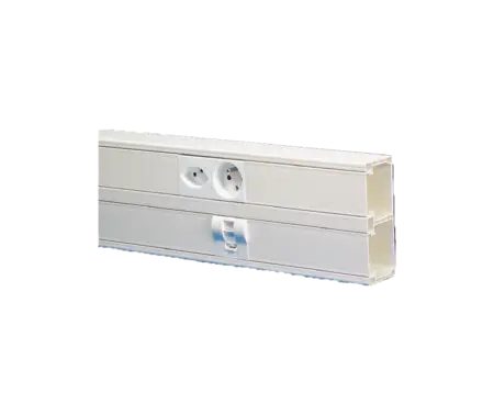 125X50X2 2 Compartmentwhite Trunking