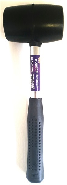 Hammer Mallet Rubber Steel Shaft 450Gr Black Rigger