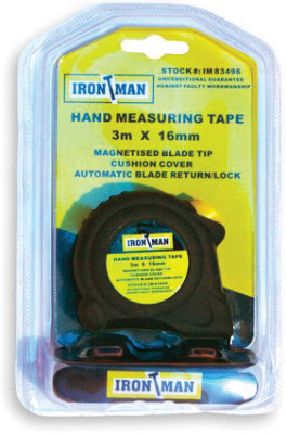 Measuring Tape Ironman 3Mt*16Mm S/Grip S/Lock Mag Tip Im8349