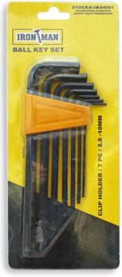 Allen Key Set 7Pce Ironman Ball Point Crv Black Im84001