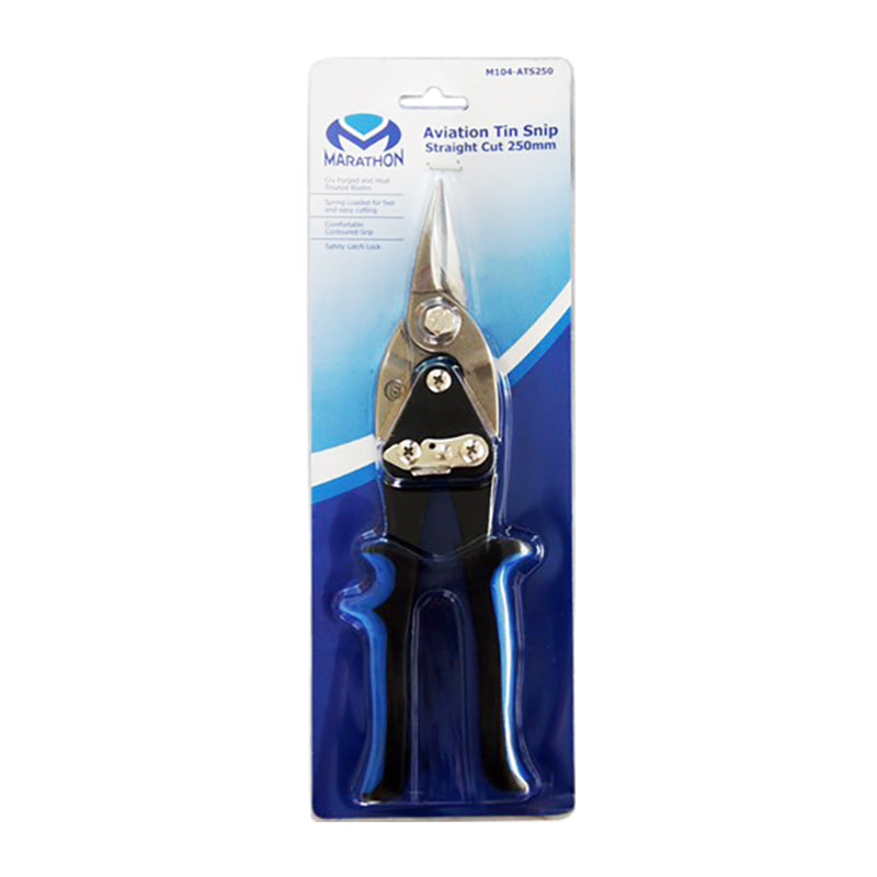 TIN SNIPS MARATHON  AVIATION STRAIGHT CUT 250MM M104