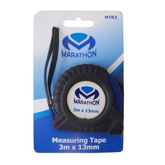 MEASURING TAPE MARATHON RUBBERISED 3M X 13MM MTR