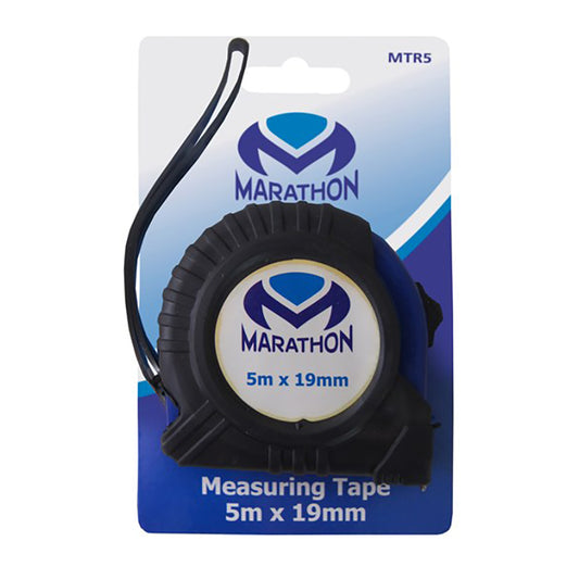 MEASURING TAPE MARATHON RUBBERISED 5M  X 19MM MTR