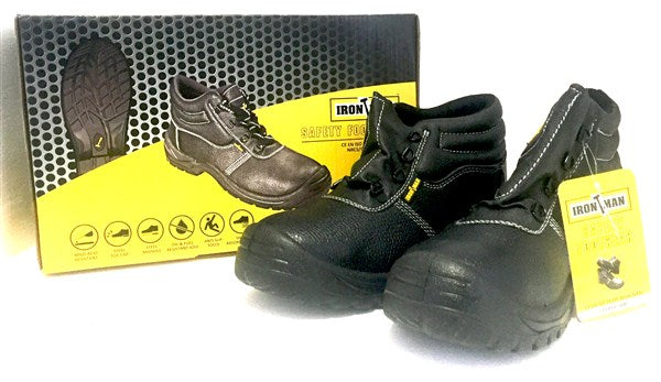 SAFETY BOOTS IRONMAN OIL/ACID ST/CAP ST/MIDSOLE BLK SIZE  5