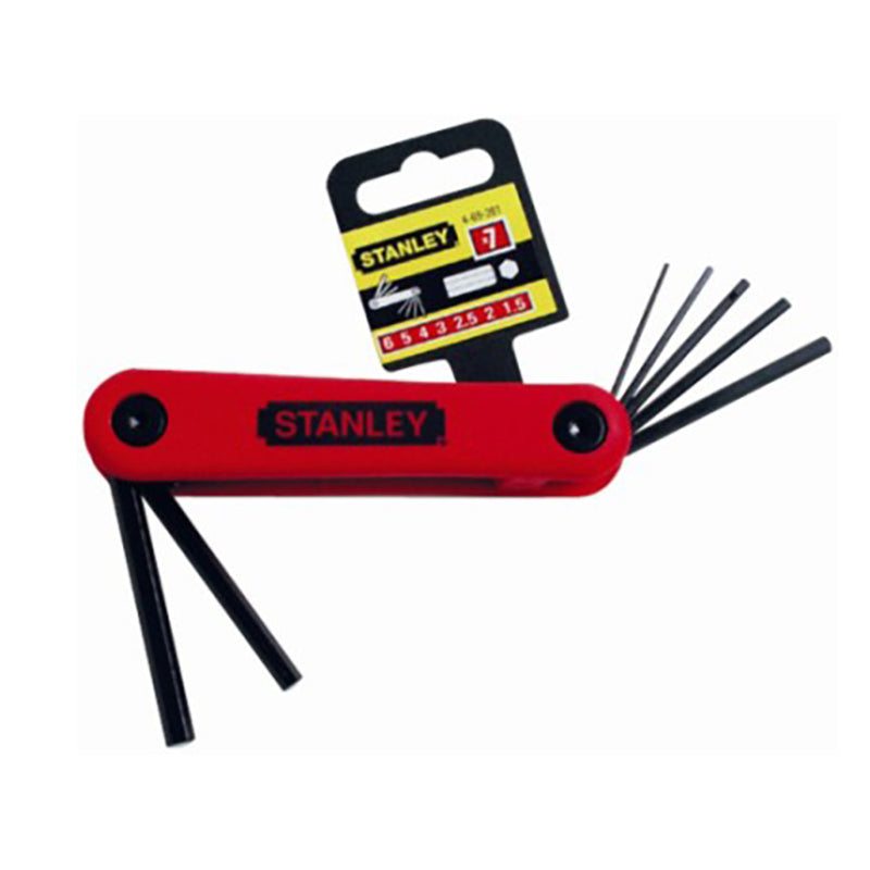 ALLEN KEY SET FOLDING 7PCE 2.5-10MM STANLEY 4-69-262