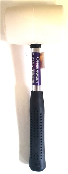 Hammer Mallet Rubber Steel Shaft 700Gr White Rigger