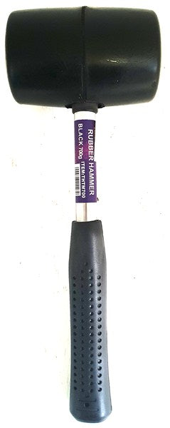Hammer Mallet Rubber Steel Shaft 700Gr Black Rigger