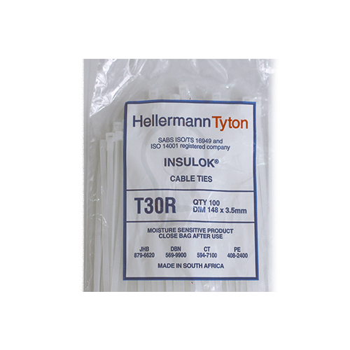 Hellermanntyton Cable Tie T30Rnt - 3.5Mm X 148Mm