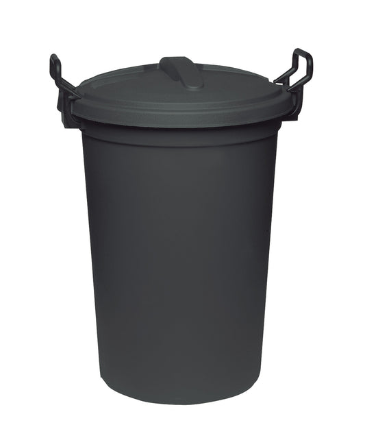 Refuse Bin With Grip For Lid 120Ltr  Big Jim Black