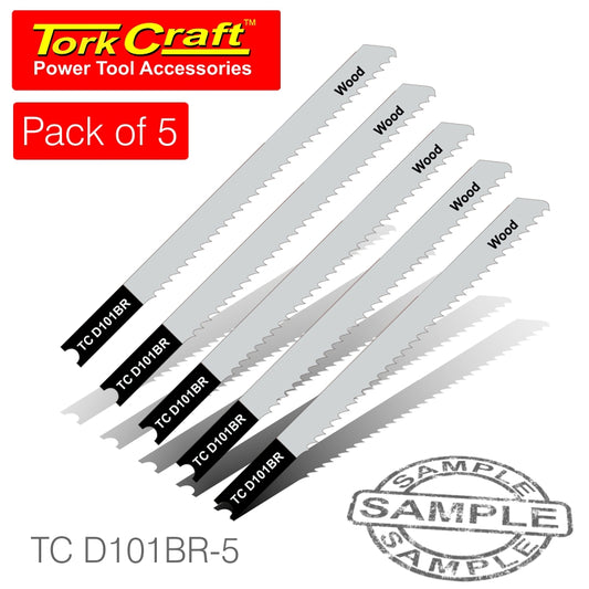 Tork Craft U-Shank Jigsaw Blade 10Tpi Wood 2.5Mm Reverse Tooth 5Pc