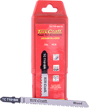 Tork Craft T-Shank Jigsaw Blade Reverse Tooth 2.5Mm 10Tpi 100Mm Wood 25Pce