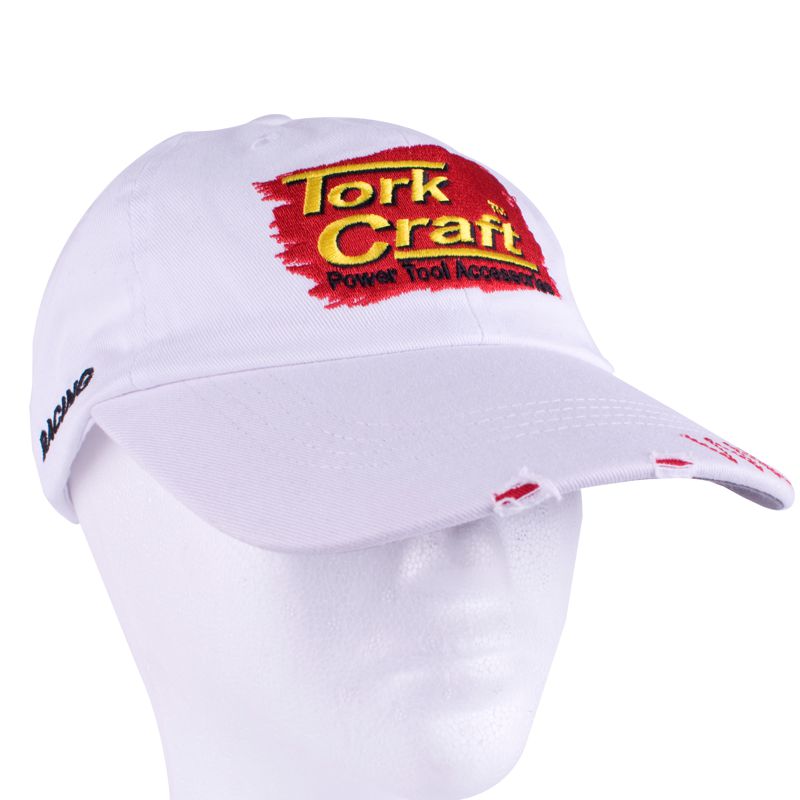 Tork Craft Base Ball Cap White Adjustable (One Size Fits All)