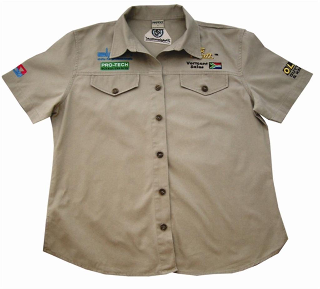 TORK CRAFT LADIES BLOUSE - STONE - XLARGE