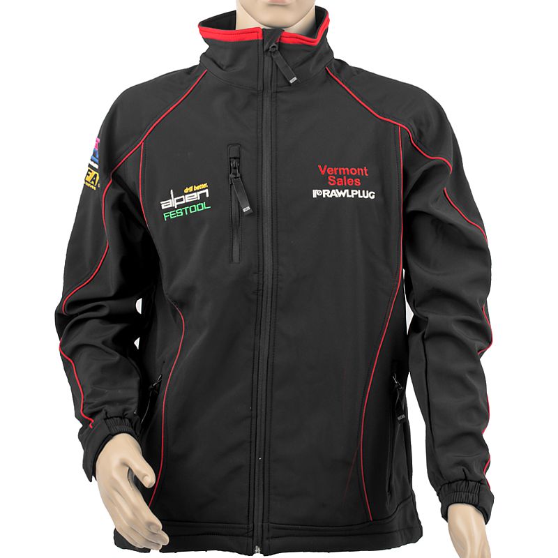 Tork Craft Soft Shell Jacket Black/Red X-Small