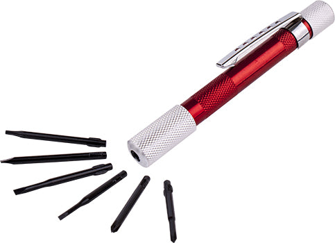 Tork Craft Screwdriver Precision 6-In-1 Pen Type 6 Bits & 1 Screwdriver Handle