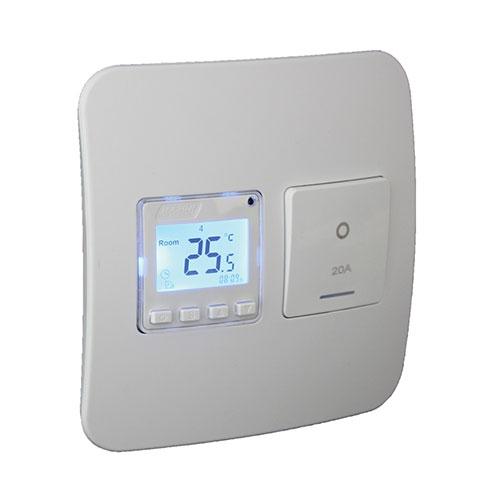 Veti 1 Programmable Thermostat With Isolator Switch - 100 X 100Mm - White Modules