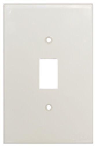 TITAN 4x2 White Plastic 1-Lever Switch Cover Plate
