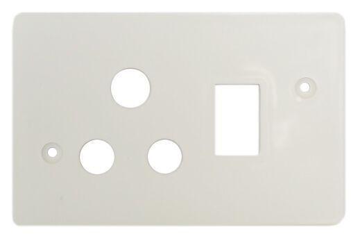 Titan White Plastic Single Switch Socket Cover Plate 4x2