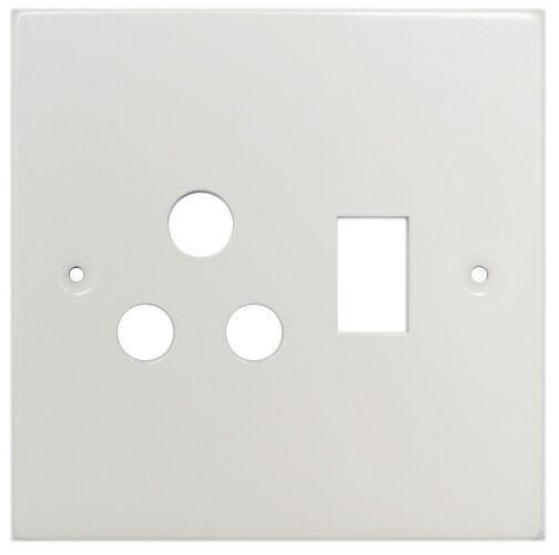 TITAN SINGLE SWITCH SOCKET STEEL COVER PLATE 4X2