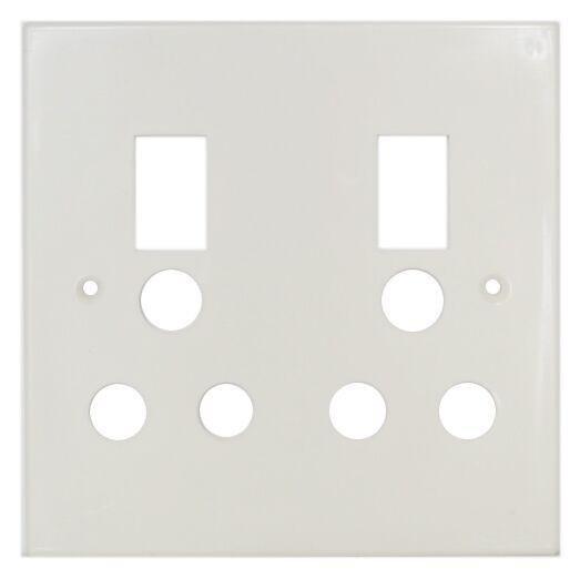 TITAN DOUBLE SWITCH SOCKET PLASTIC COVER PLATE 4X4