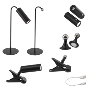 Brightstar TL003 Black 4-in-1 Rechargeable LED Light with Touch Control and Magnetic Mount