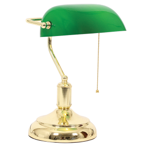 Brightstar TL021 Green Banker's Lamp with Pull Switch