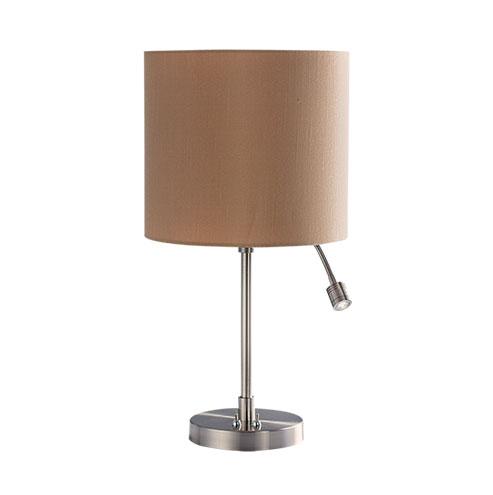 Satin Chrome Table Lamp With Spot Led