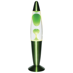 Brightstar TL110 Green/Clear Lava Lamp with Satin Green Base