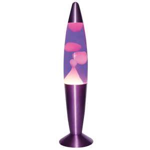 Brightstar TL112 White/Purple Lava Lamp with Satin Purple Base