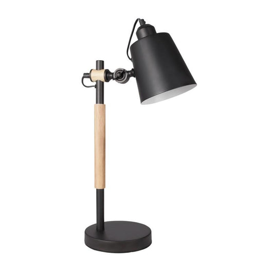 Metal And Wood Desk Light